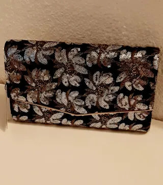 Bolsa envelope com lantejoulas Z-FORTUNNE