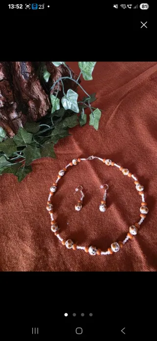 Collar y Pendientes Cerámica. 
De Lujo.....