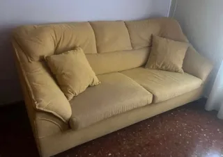Sofá Cama 3 Plazas Amarillo