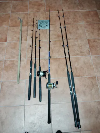 Lote de cañas de pescar