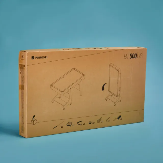 Mesa de billar plegable BT500 US tapete gris