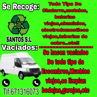 Se hacen vaciados limpieza de naves etc