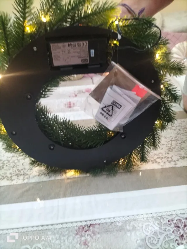 Corona Navideña con Luces LED