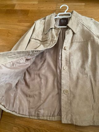 Chaqueta ante beige TEX