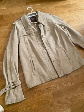 Chaqueta ante beige TEX