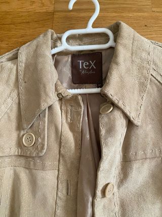 Chaqueta ante beige TEX