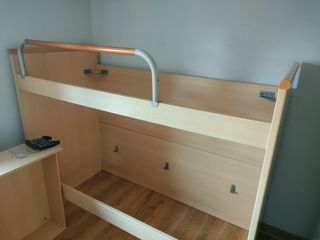 camarote madera pino con 2 colchones adicionales