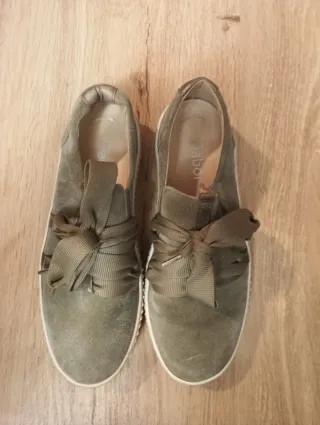 Zapatillas Gabor ante gris talla 37