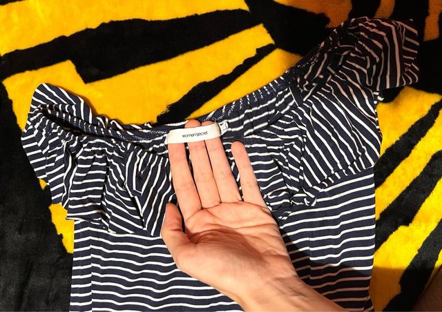 Body de rayas off shoulder