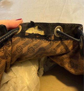 Bolso Loewe ante azul marino vintage