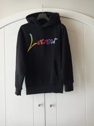 Felpa con cappuccio nera  tg XXS