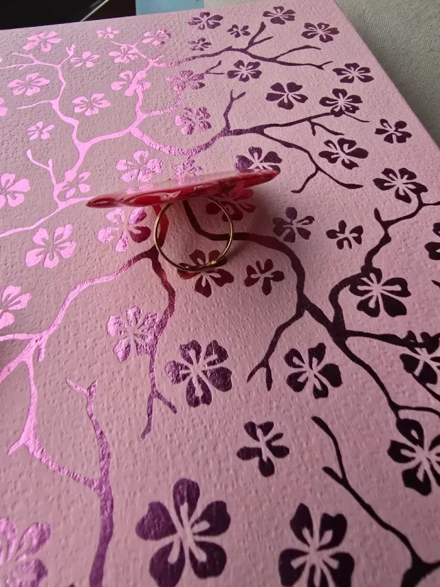 Anillo de rosa natural