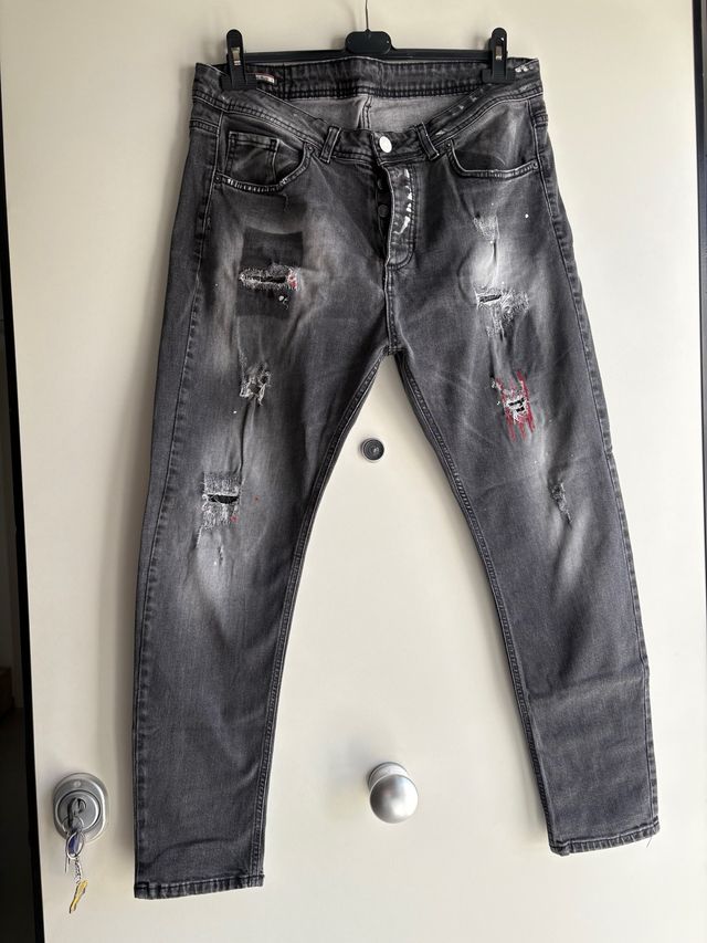 Jeans uomo grigi taglia 54