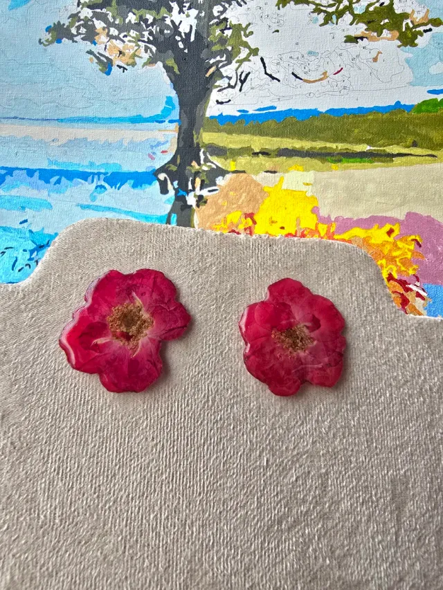 Pendientes Rosas Naturales