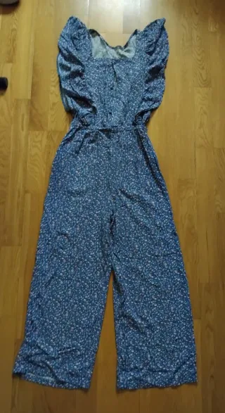 Mono floral azul y blanco. Talla 13-14 años. 164cm