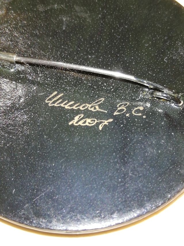 Broche Ruso Vintage Pintado a Mano.