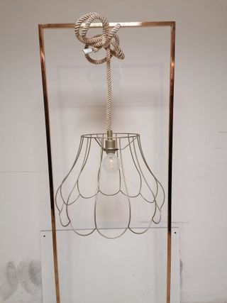 Lampadario TELAIO metallo e tessuto