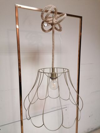 Lampadario TELAIO metallo e tessuto