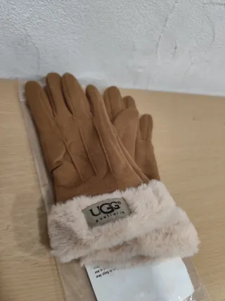 Guantes UGG Mujer Invierno Beige Marrón