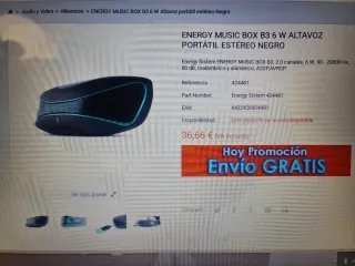 Altavoz Energy Sistem Negro y Azul