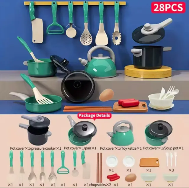 Juego de Cocina Infantil 28 piezas.