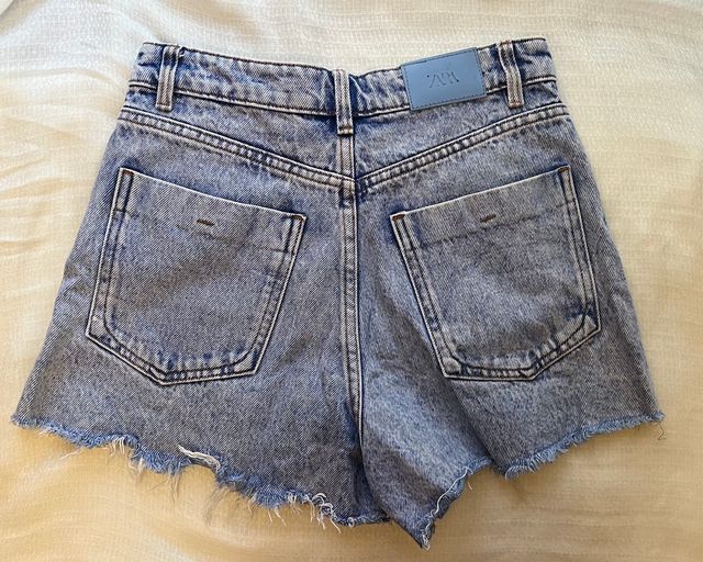 Shorts vaqueros azul Zara