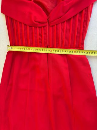 Vestido Fiesta Matilde Cano Rojo Escote Barco