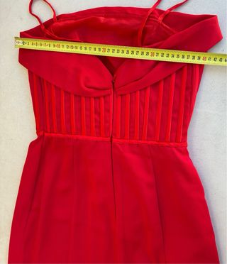 Vestido Fiesta Matilde Cano Rojo Escote Barco