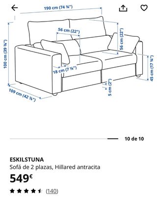 Sofá Ikea 2 plazas EN EL PRECIO INCLUYE TRANSPORTE