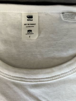 Camiseta G-Star RAW Manga Larga Blanca