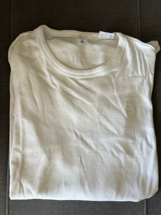Camiseta G-Star RAW Manga Larga Blanca