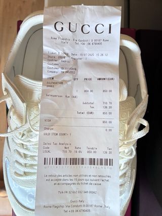 Sneakers Gucci beige/verdi