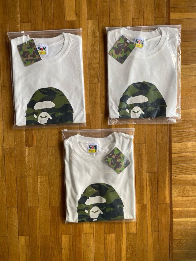 Camiseta BAPE Blanca Talla M