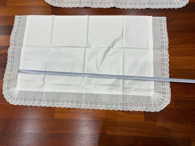 2 romantiche e raffinate federe in cotone percalle