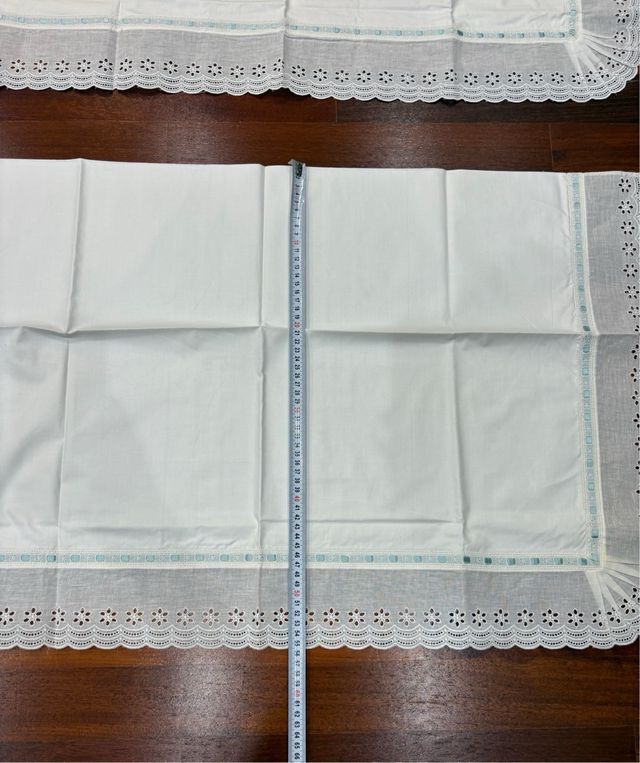 2 romantiche e raffinate federe in cotone percalle