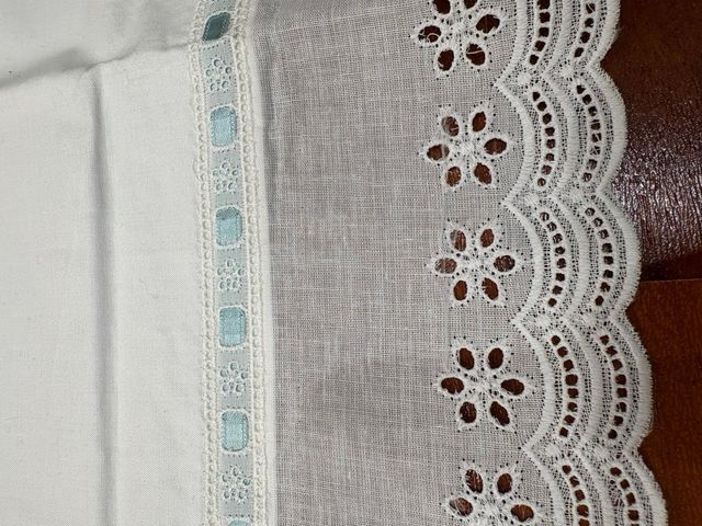 2 romantiche e raffinate federe in cotone percalle