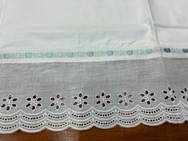 2 romantiche e raffinate federe in cotone percalle