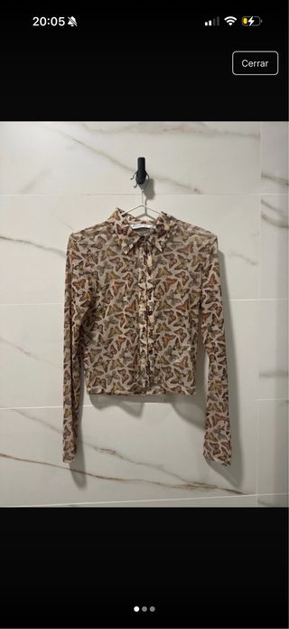 Blusa Stradivarius Mariposas Manga Larga