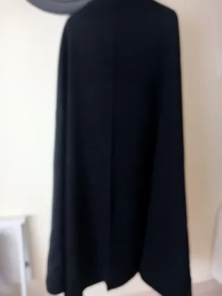 Capa Medieval Lana Negra  Talla Única