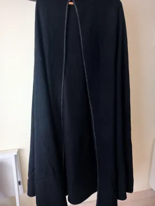Capa Medieval Lana Negra  Talla Única