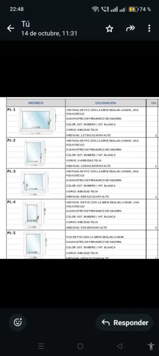 Ventanas PVC Madera Ext. Blanca Int.