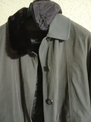 Gabardina antelina forrada piel desmontable