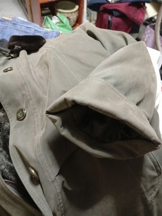 Gabardina antelina forrada piel desmontable