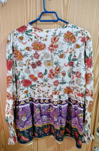 Blusa estampada multicolor talla 44