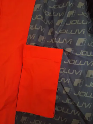 Abrigo JOLUVI impermeable plumas rojo