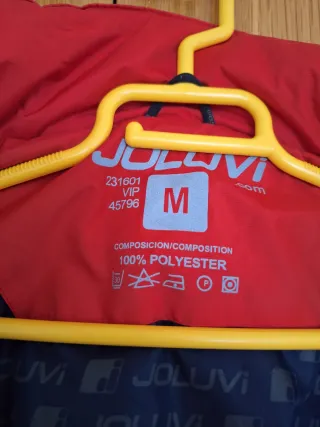 Abrigo JOLUVI impermeable plumas rojo