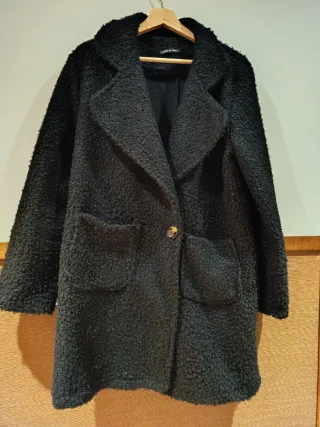 Abrigo mujer borreguillo negro