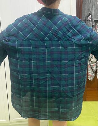 Camisa cuadros oversize Bershka