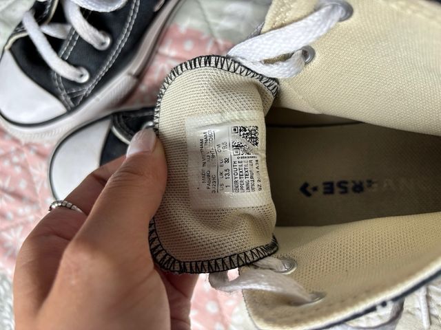 Converse Bota Niña Negras Talla 32