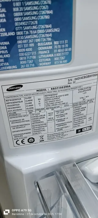 Nevera Combi Samsung
No Frost energía A+++